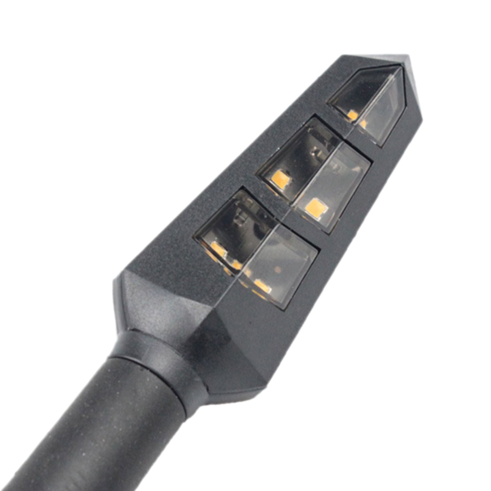Plastic Turn Signal Lamp LED Blinker Light Lighting Modified Black 10x5x1cm