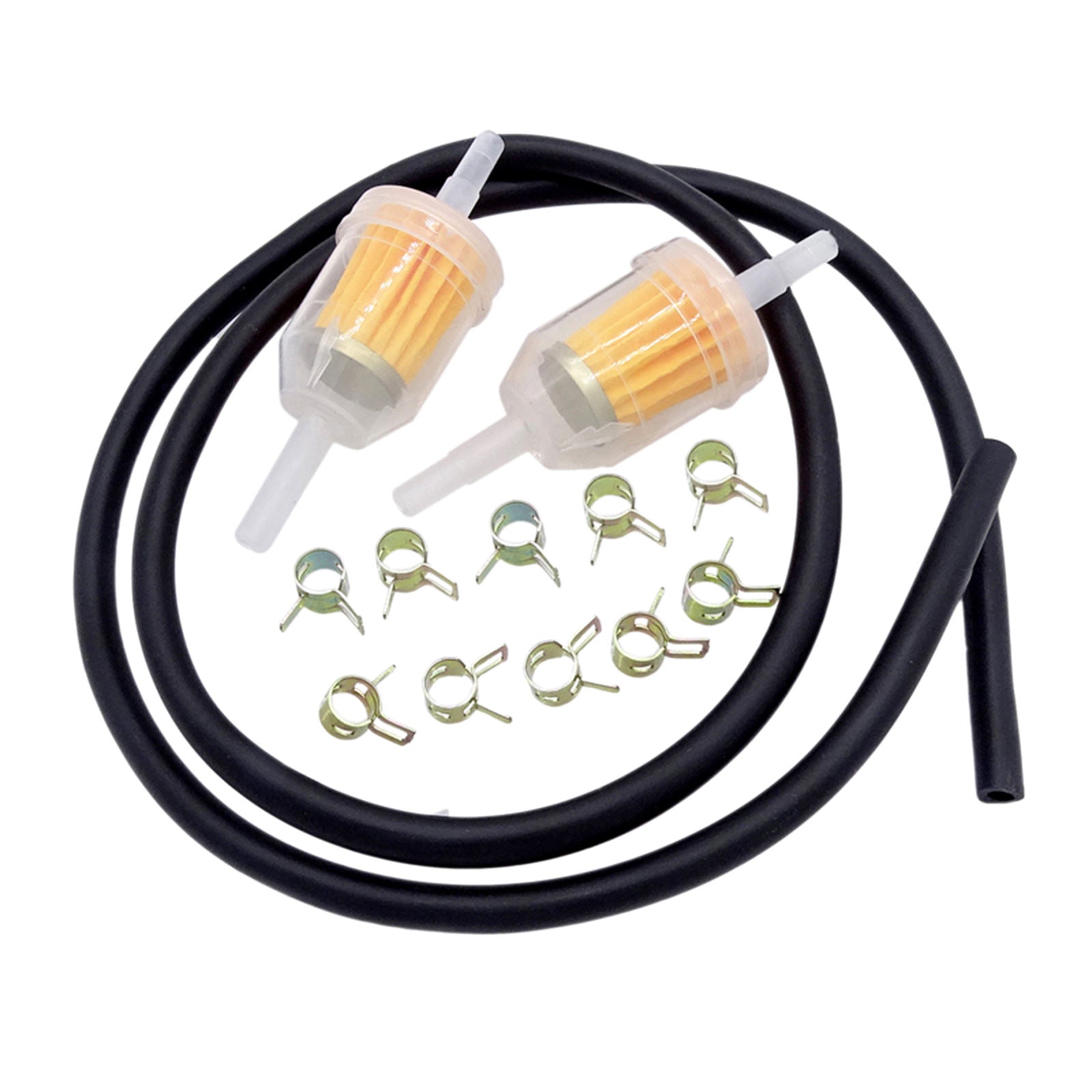 Scooter Motorcycle Gasoline Fuel Petrol Line Fuel Filter 6-8MM 1/4" Tube Set