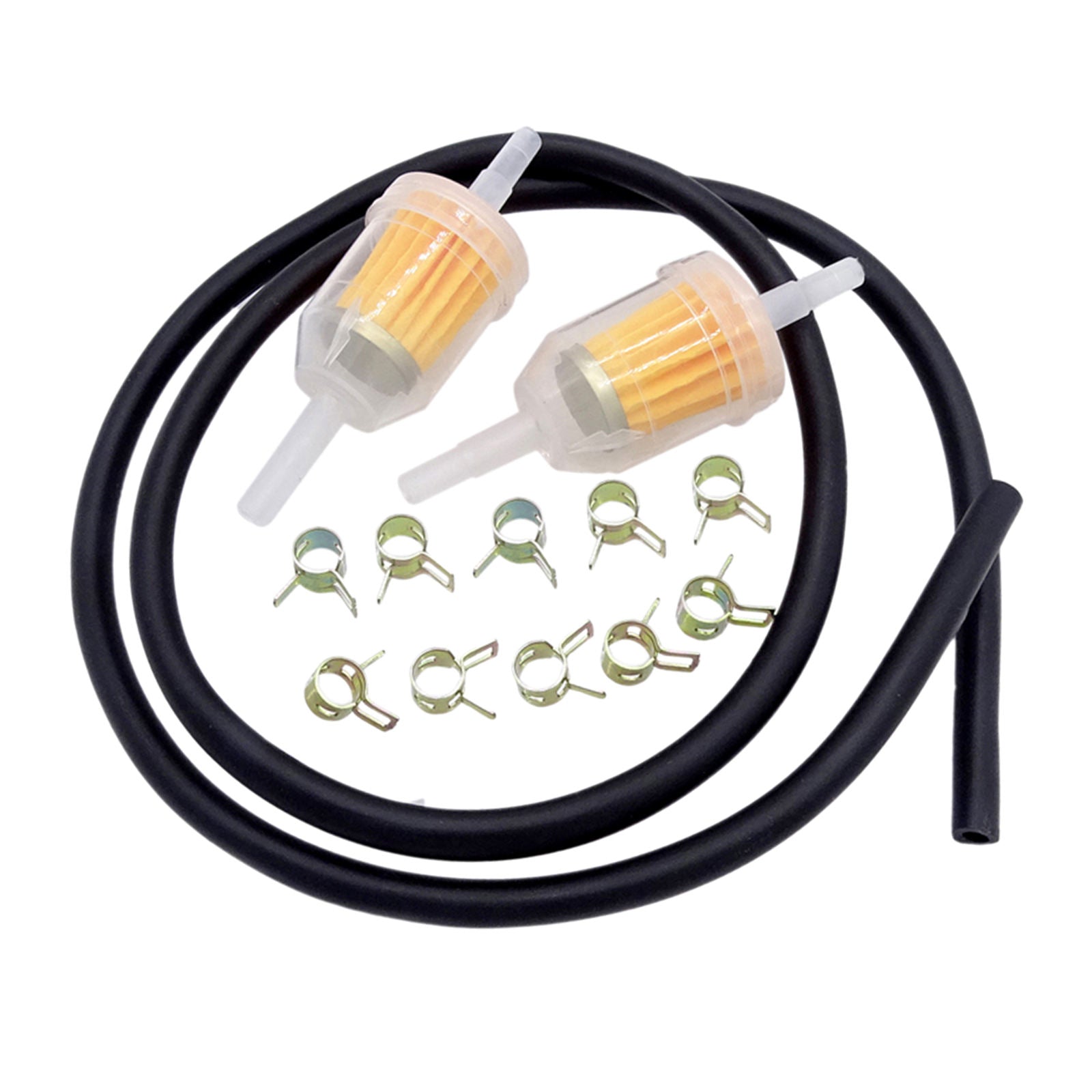 Scooter Motorcycle Gasoline Fuel Petrol Line Fuel Filter 6-8MM 1/4" Tube Set
