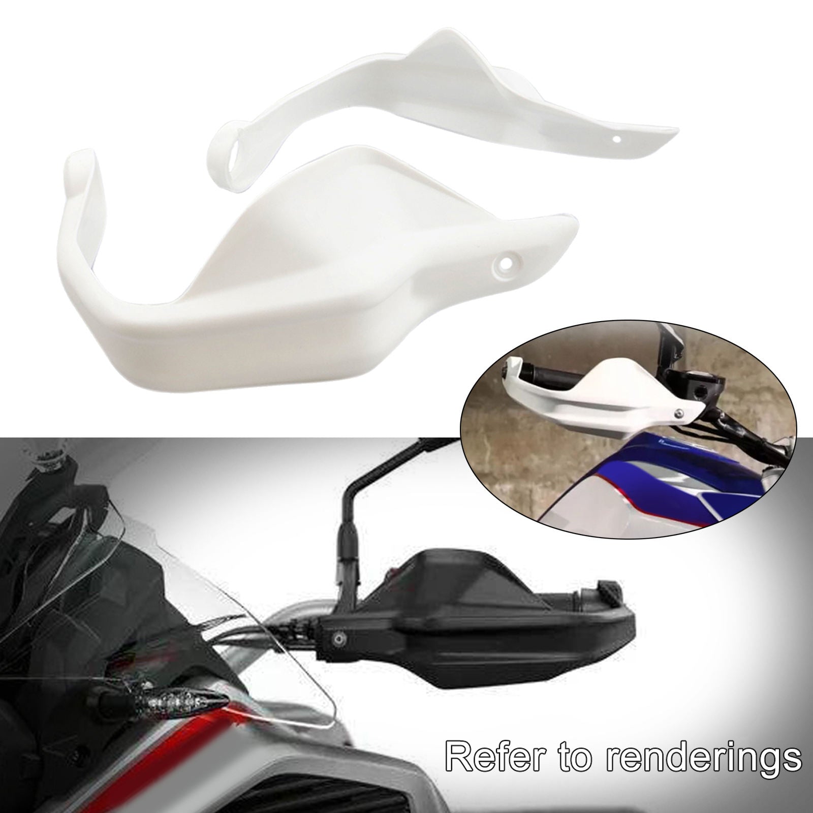 Motorbike Handguard Hand Guard Windshield for BMW R1200GS LC ADV White