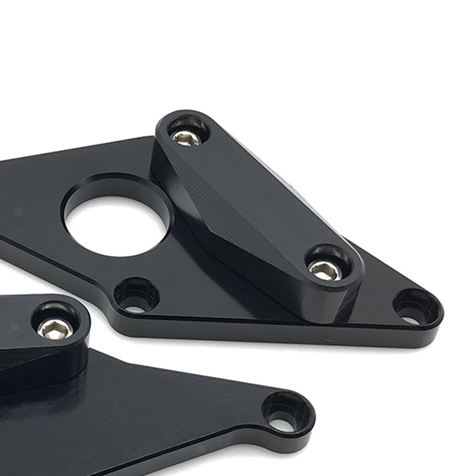 2 Packs Motorcycle Engine Cover Frame Slider Protector for SUZUKI 2016 Black