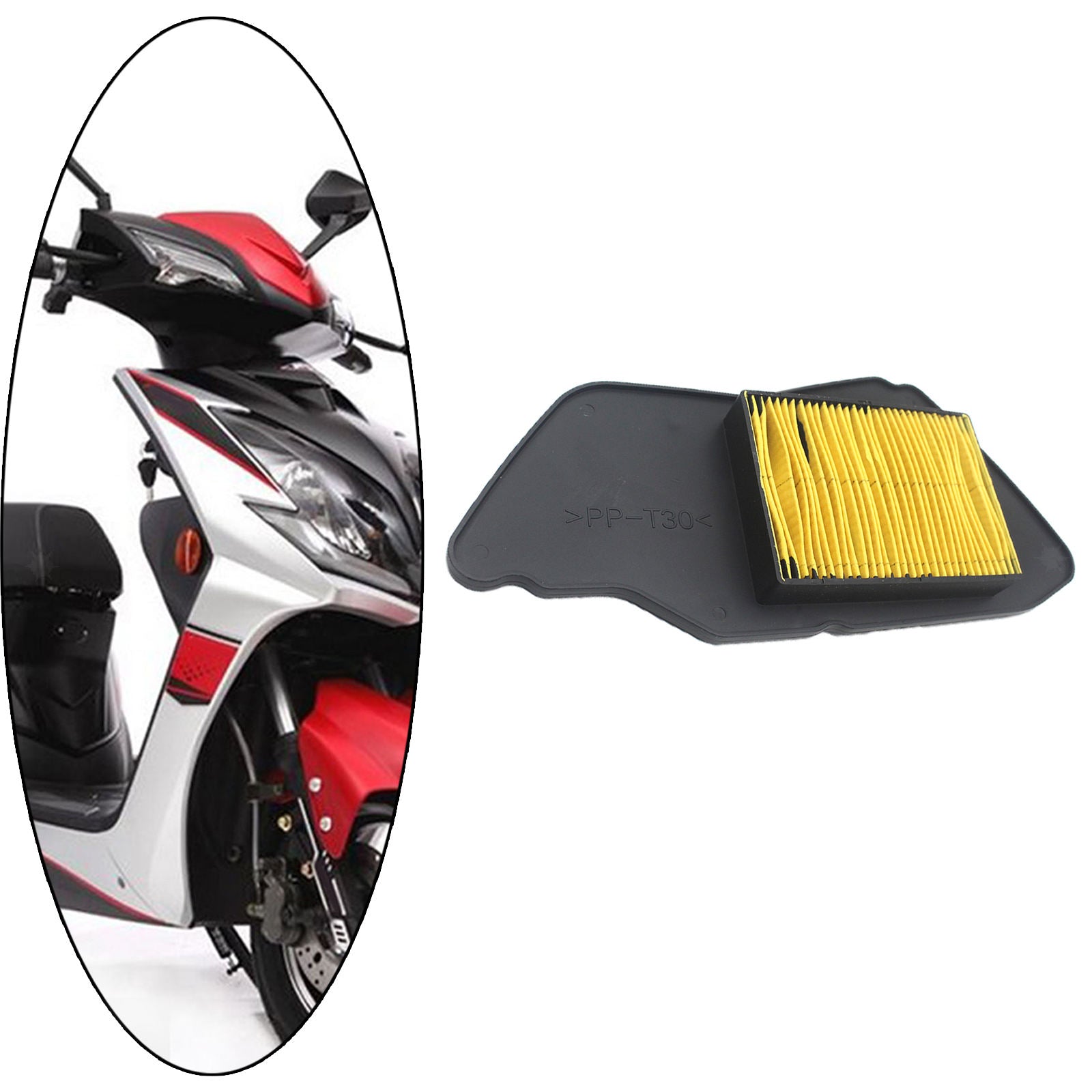 Motorcycle Air Filter Spare Parts for Yamaha ZUMA 125 YW125 BWS125 X-OVER125