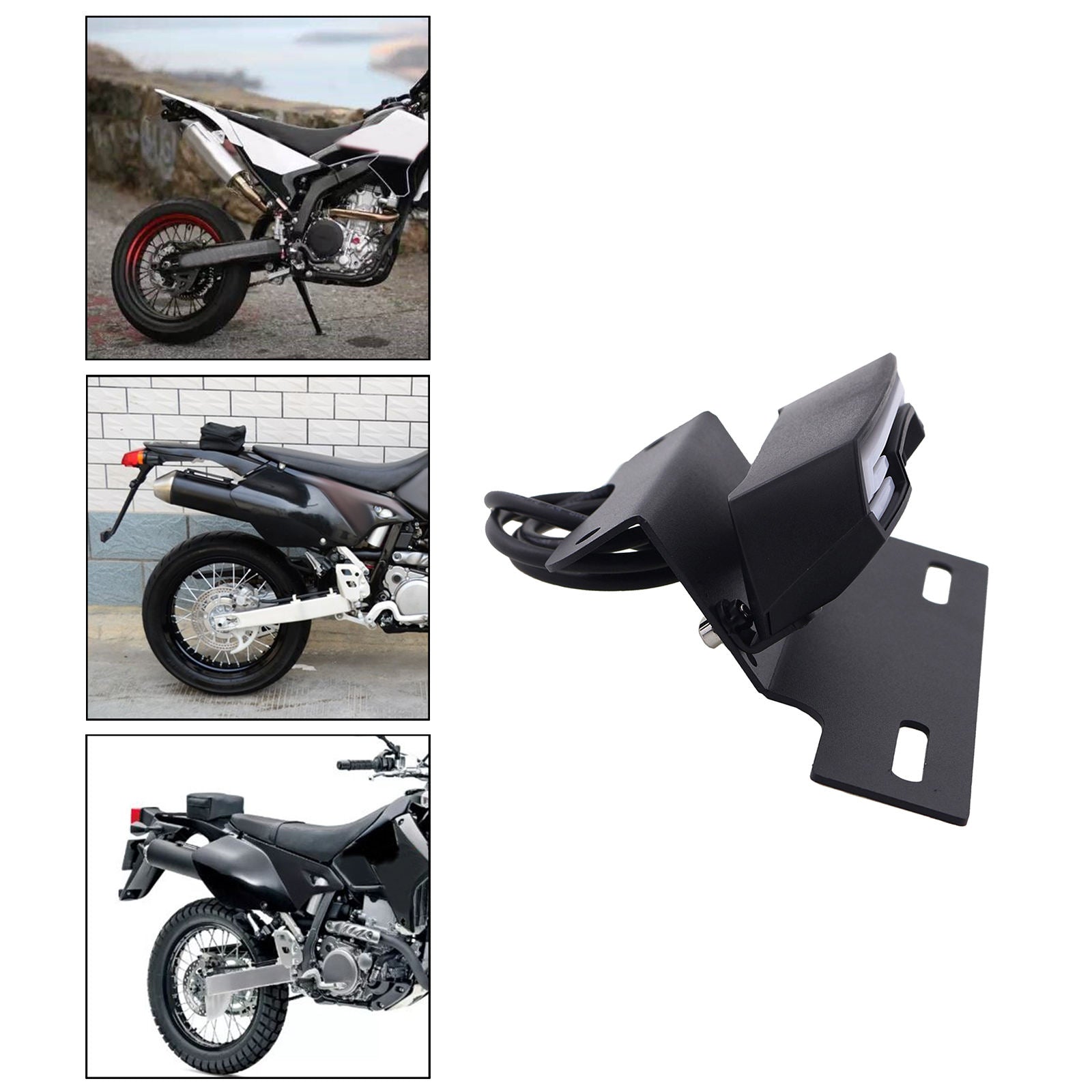 License Plate Holder Bracket LED Tail Light Lamp For SUZUKI DRZ 400S 2000