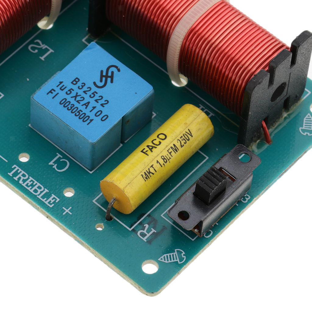 2 Way Audio Speaker Crossover Filter Treble Bass Frequency