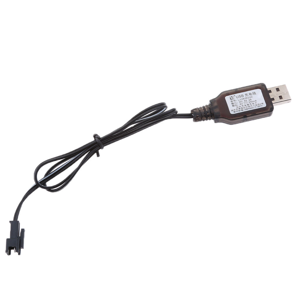 6V USB to SM 2Pin NI-MH NI-Cd Battery Charging Cable RC Drone Toys