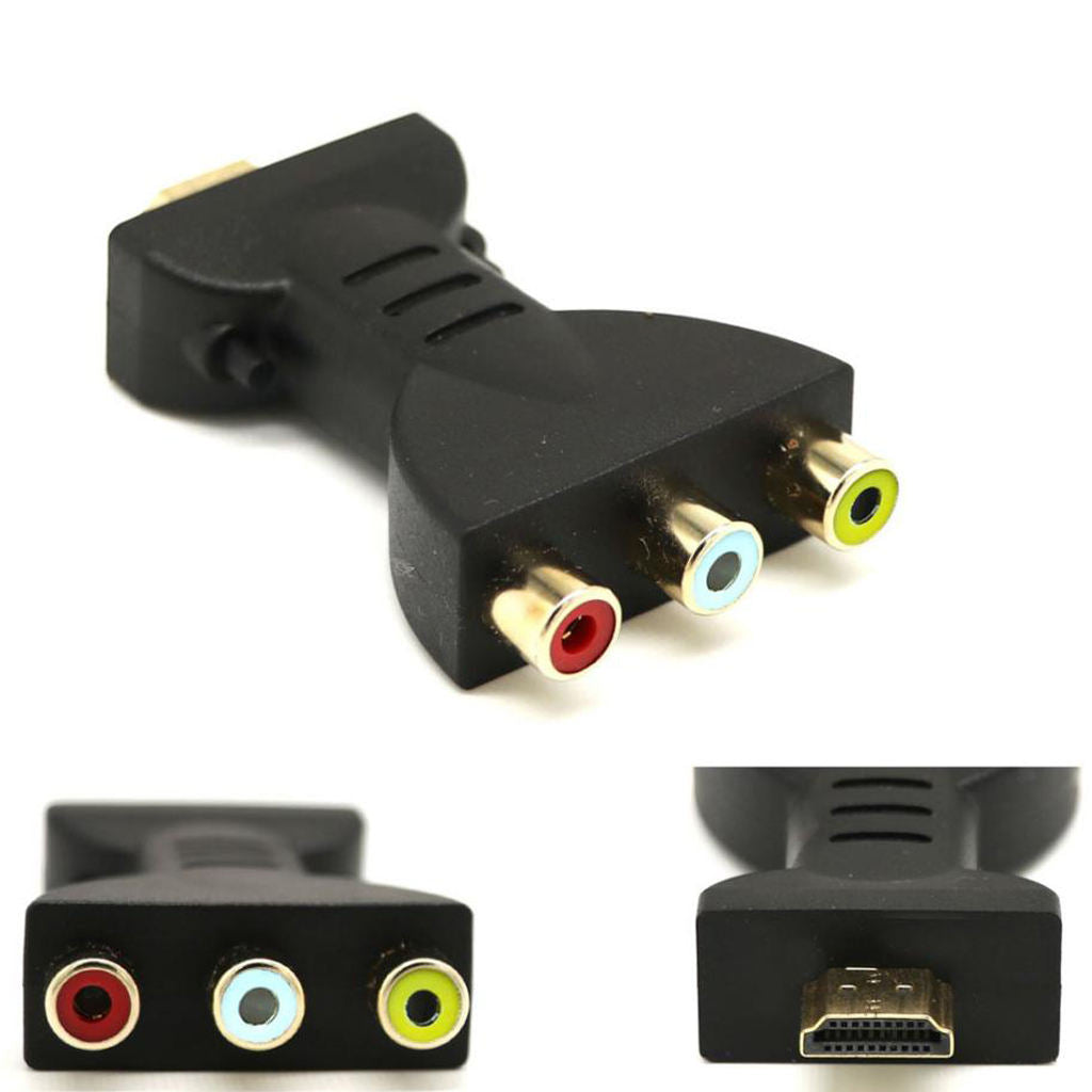 Male   to   3   RCA   Video   Audio   Adapter   AV   Component   Converter   for