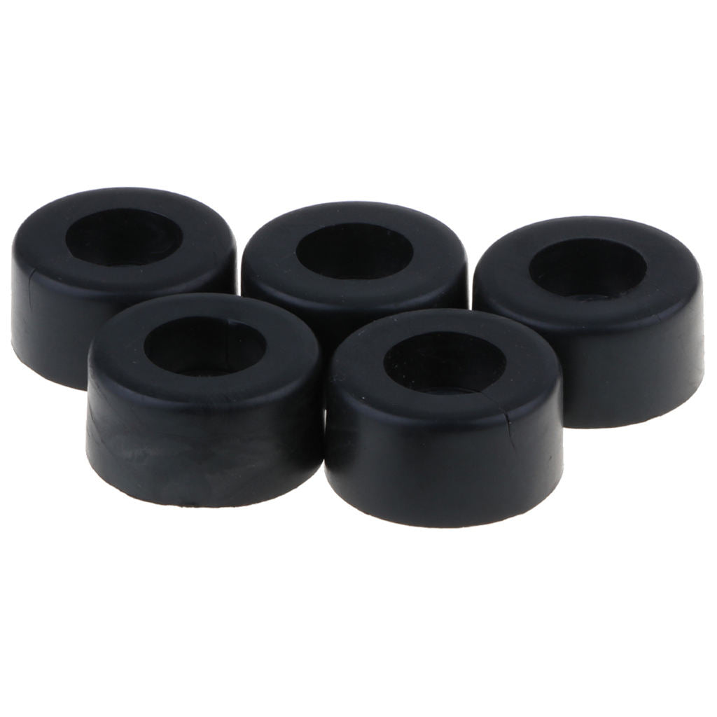 5 Pack Round Rubber Cabinet Amplifier Speaker CD Feet Pad Base 38x19mm Black