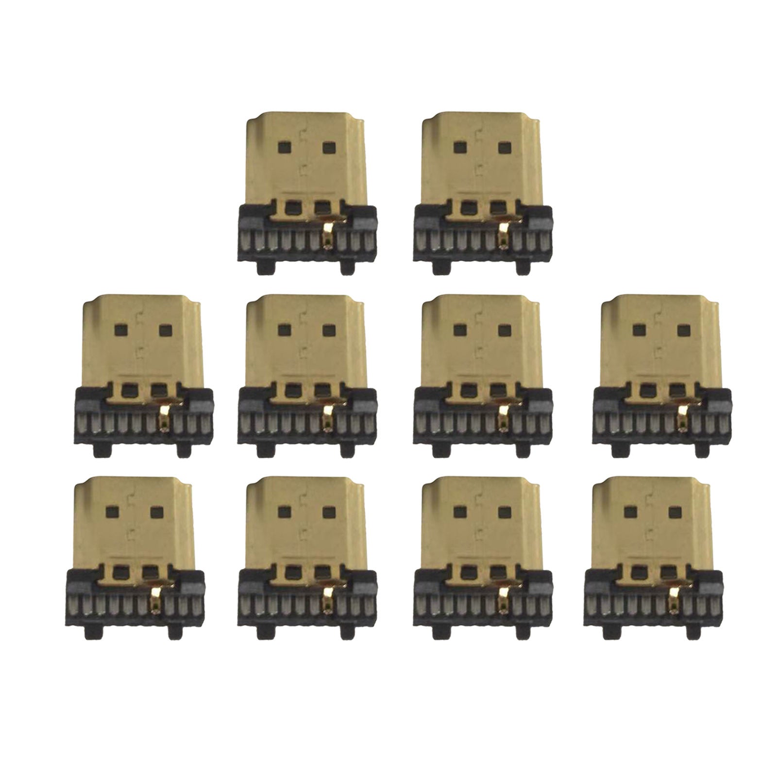 10 Pieces HDMI Male 19Pin Connectors Jack Termination Replacement Kit