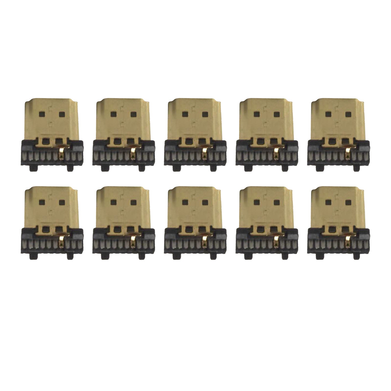 10 Pieces HDMI Male 19Pin Connectors Jack Termination Replacement Kit