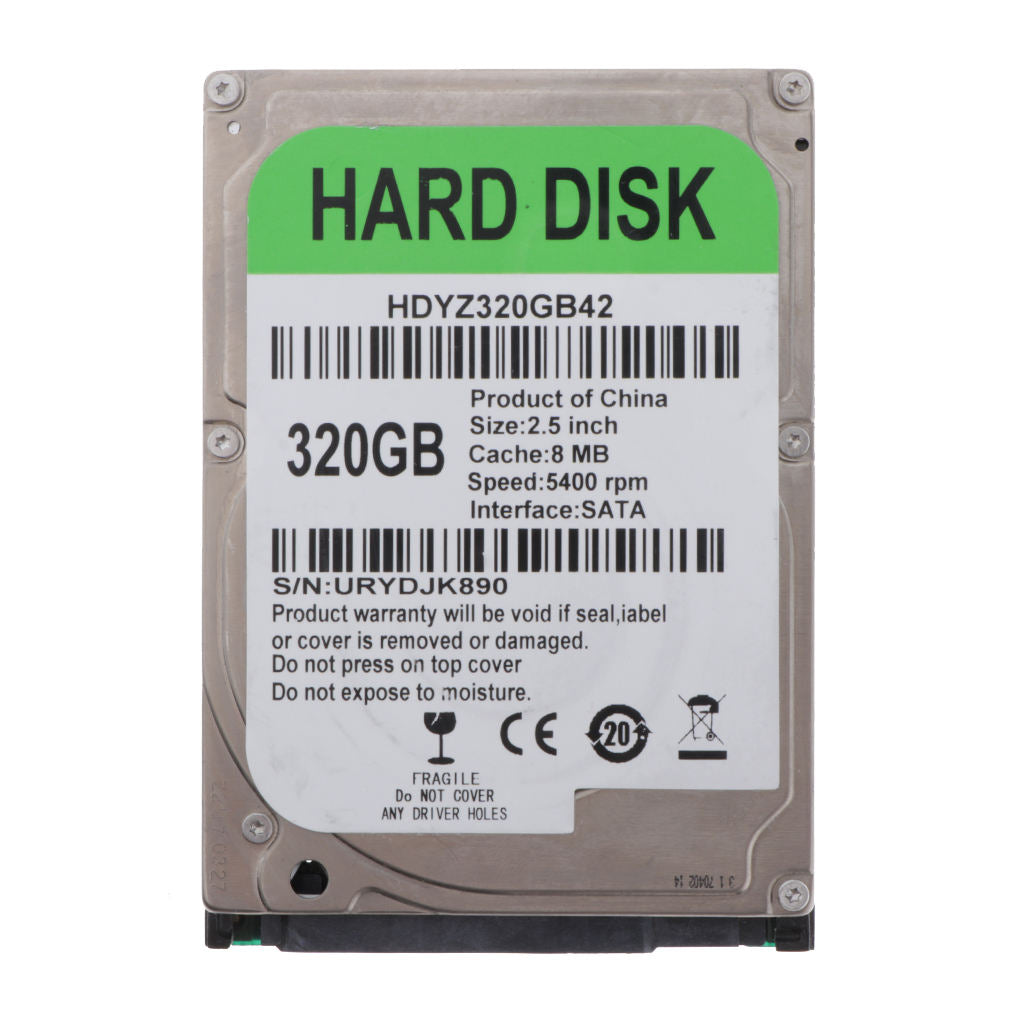 320GB Laptop 2.5" SATA2 Hard Drive Internal HDD 5400RPM for Desktop Notebook