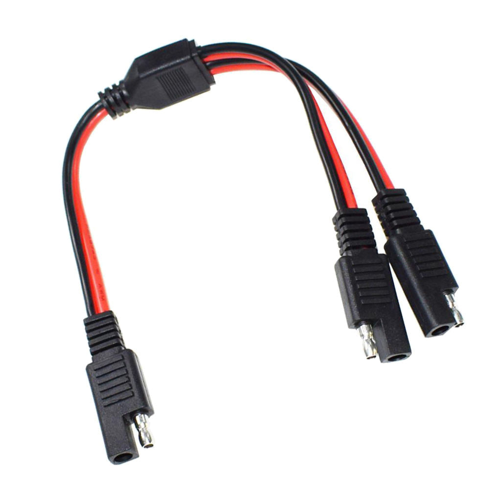 1 to 2 14AWG Disconnect Plug SAE to SAE Power Extension Cable Connector
