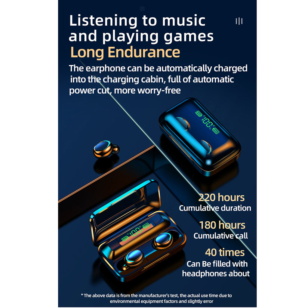 Hot Wireless Bluetooth 5.0 Earphone Headsets 9D