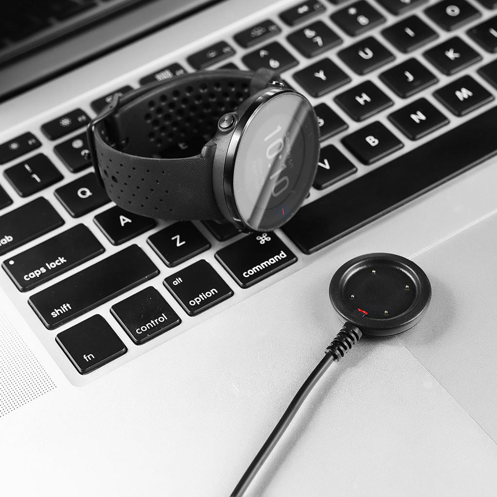 Black USB charging cable 1m Charger stand holder for Polar GRIT