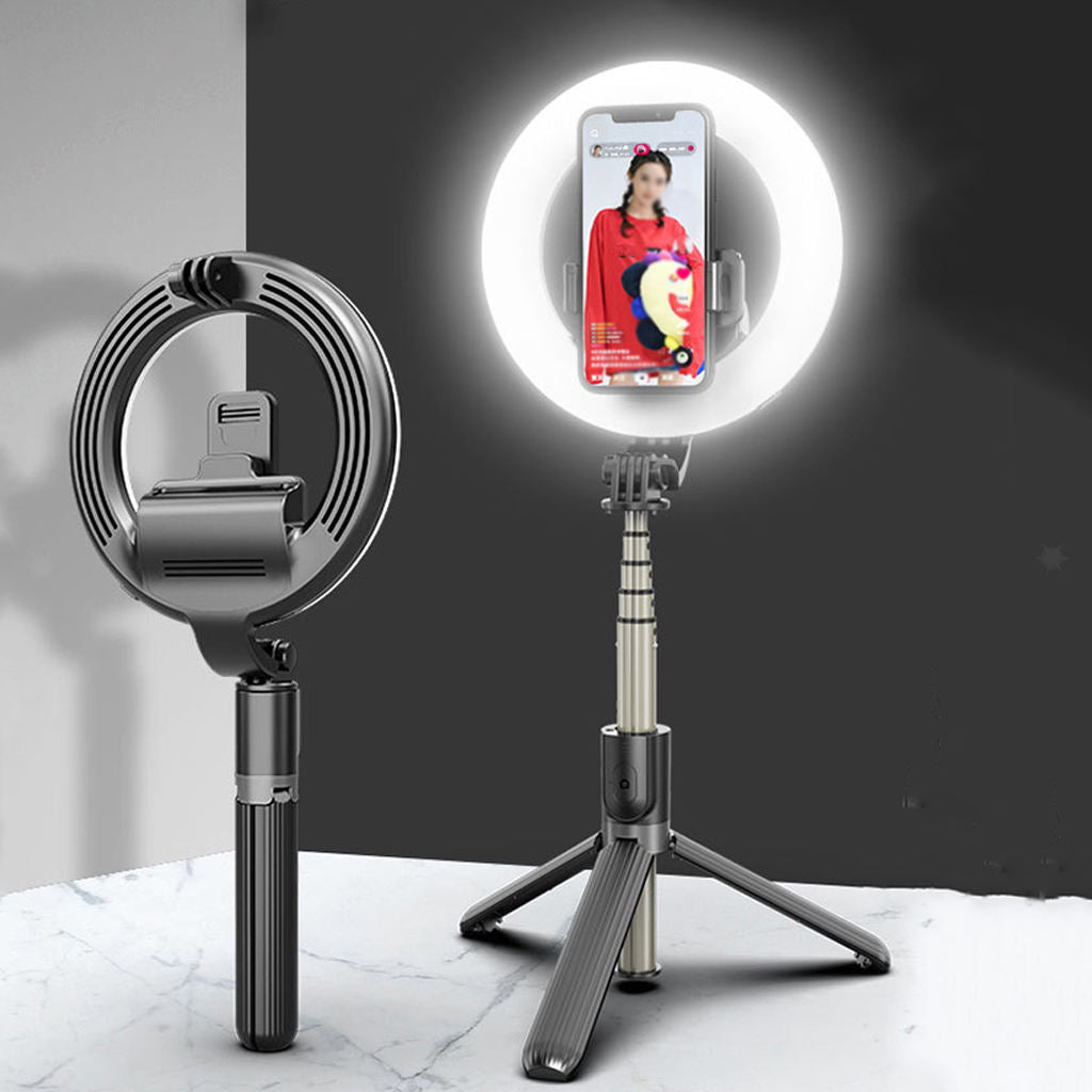 5"  Light LED Studio Photo Video Dimmable W/ Bluetooth Tripod Selfie Stick