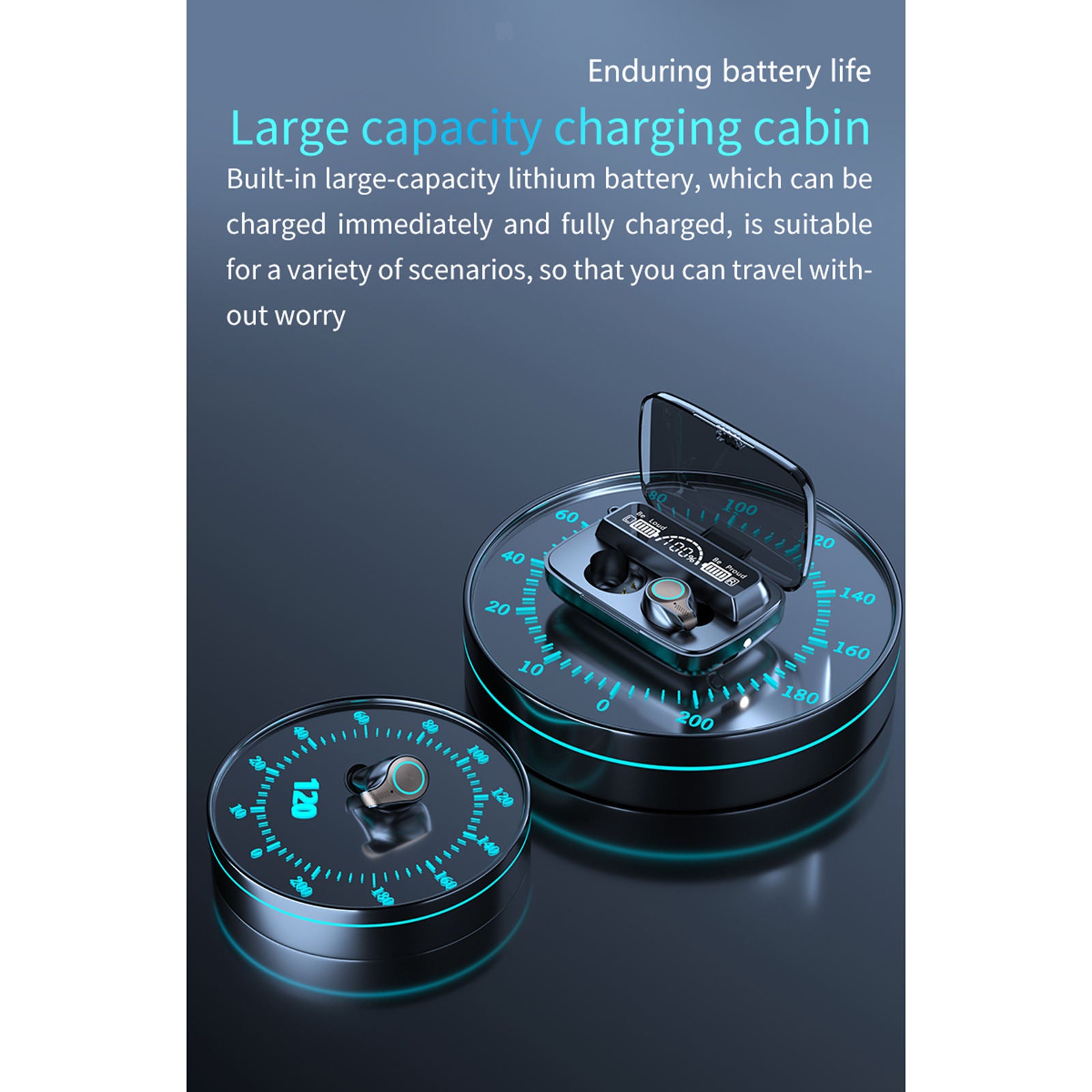 M18 true wireless headphones bluetooth headphone touch control with charging