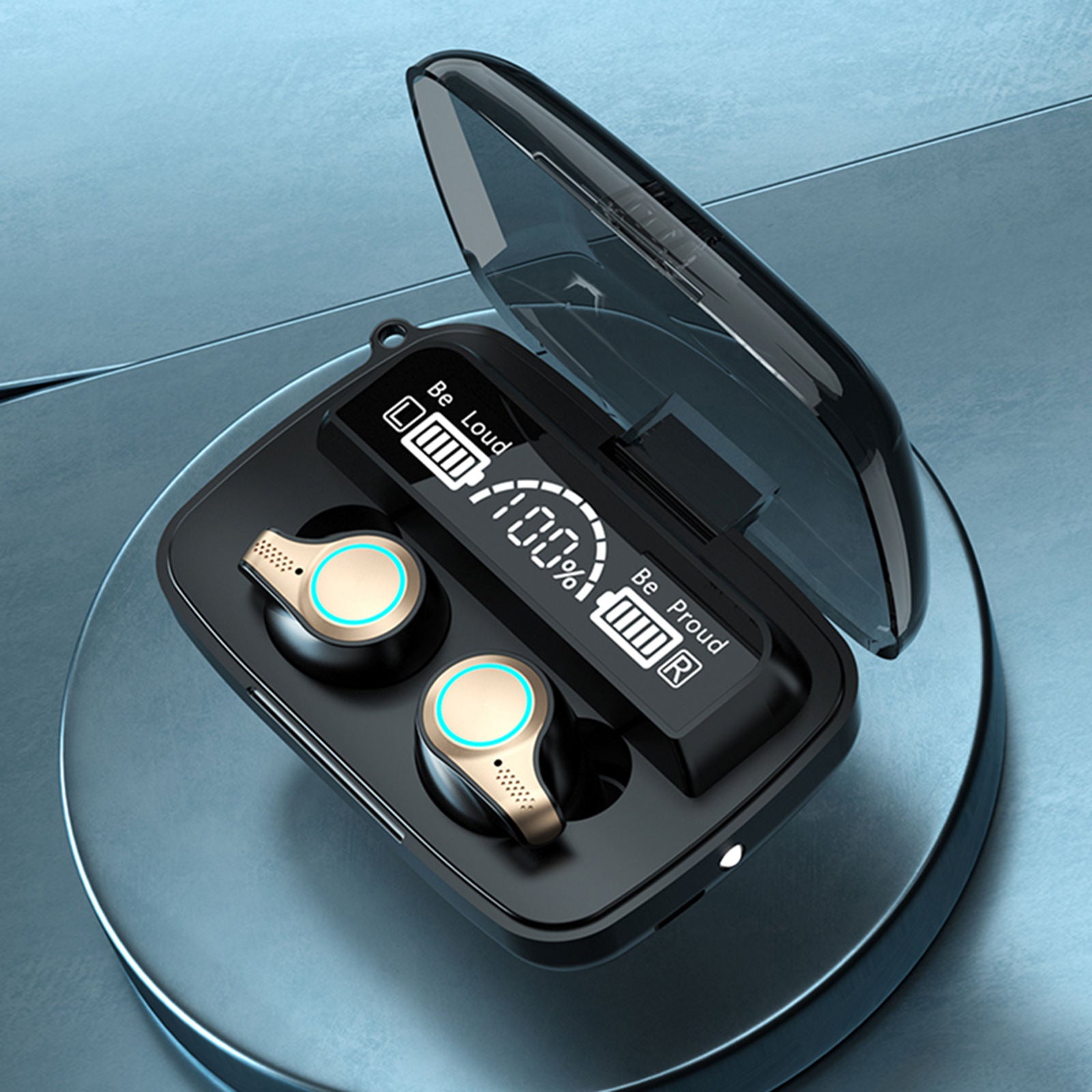 M18 true wireless headphones bluetooth headphone touch control with charging