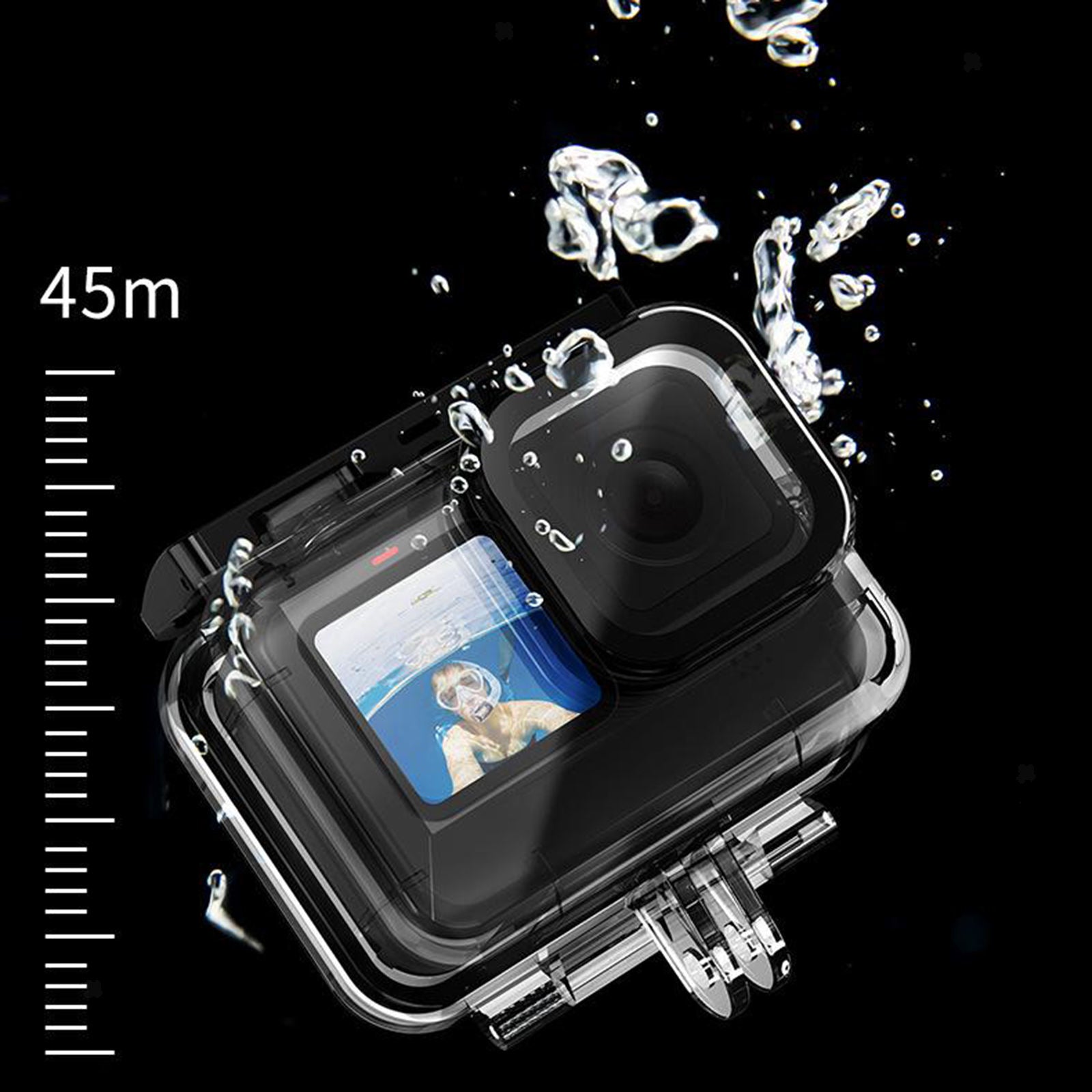 New Underwater Waterproof Housing Case Protective For   Hero 9 Black