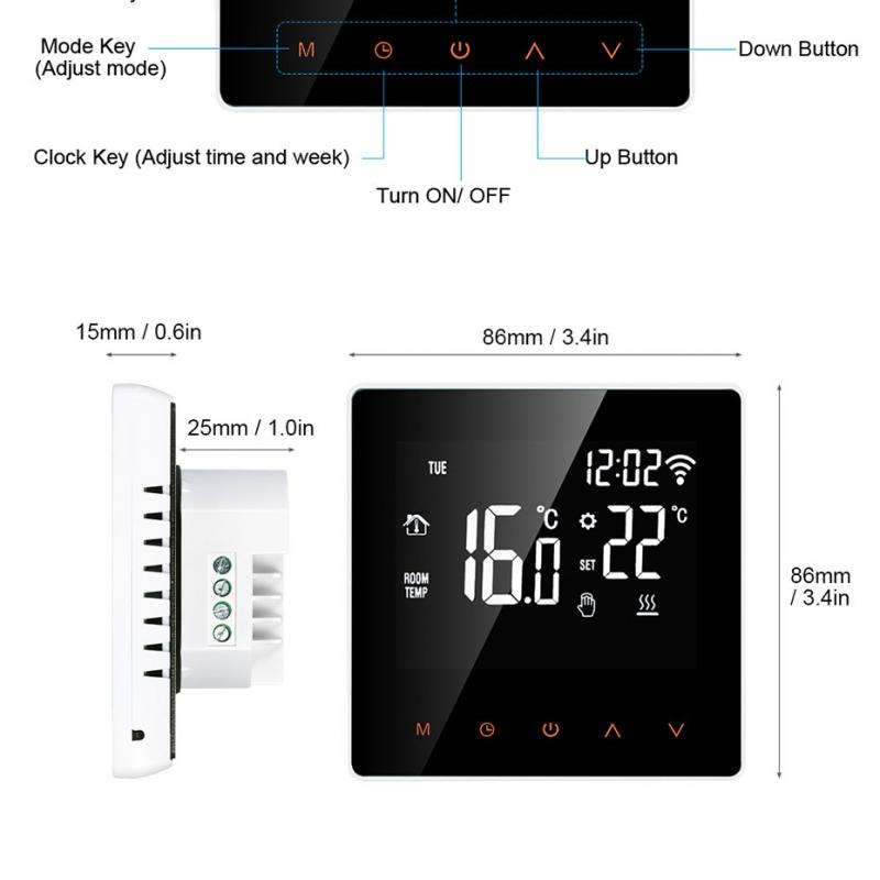 Wi-Fi Smart Thermostat for Smart Home Work with Amazon Alexa Home Thermostat