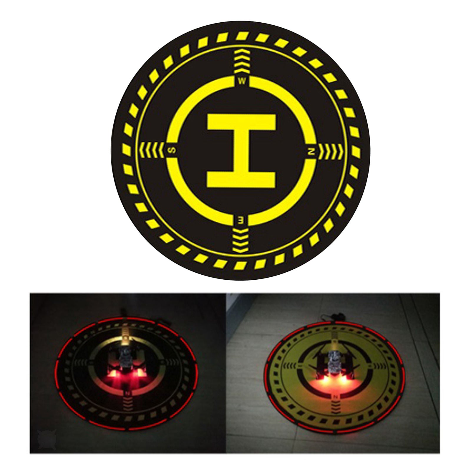 28" Waterproof Drones Landing Pad w/ LED Lamp Strip for DJI Air 2S Accessory