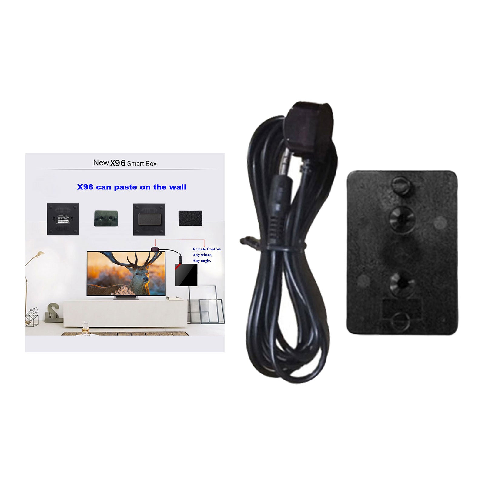 4.9ft IR Infrared Emitter Extension Receiver Repeater Extender Cable for Android