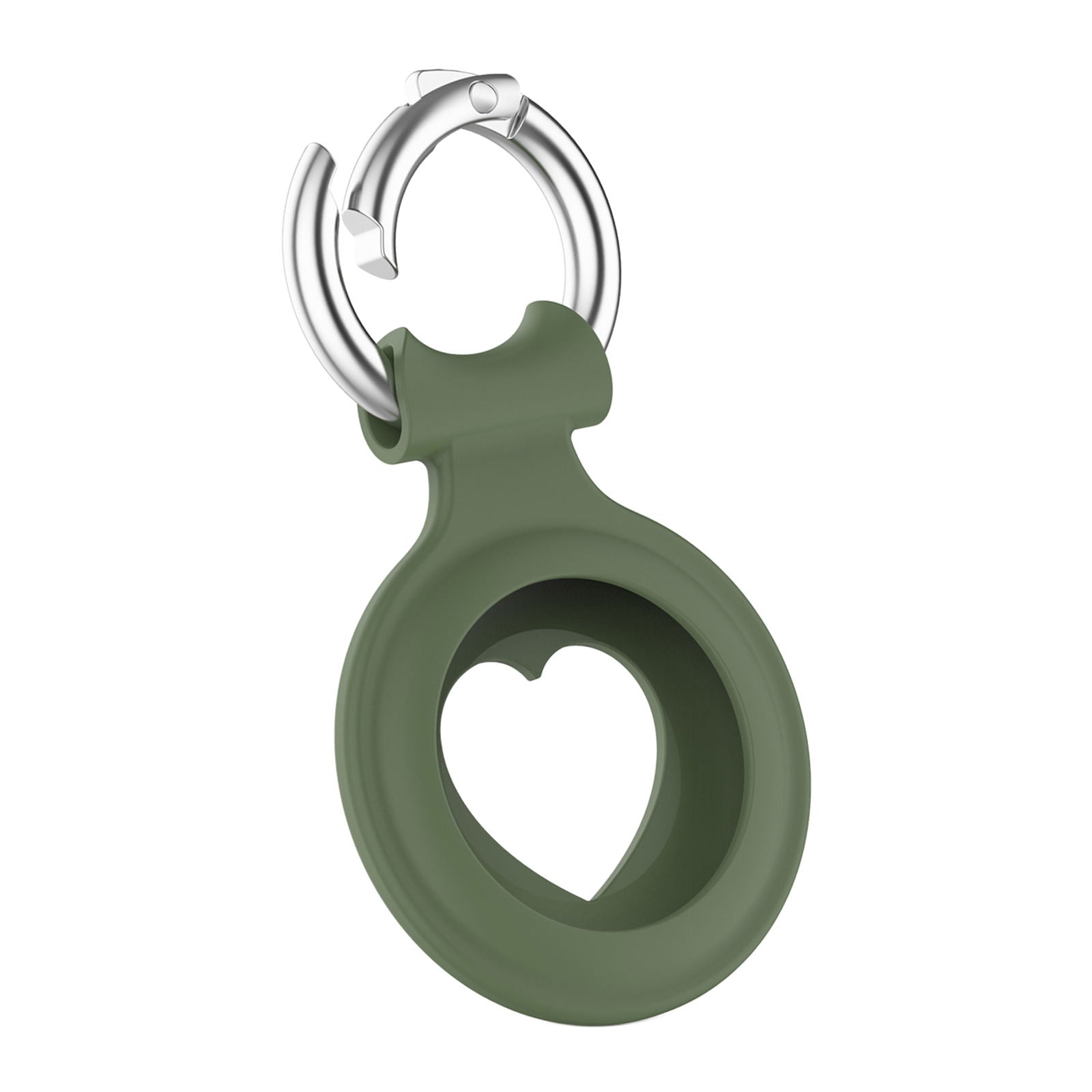 Tracker Silicone Case Shell Pendant For Airtags 2021 Easy Carry Dark Green