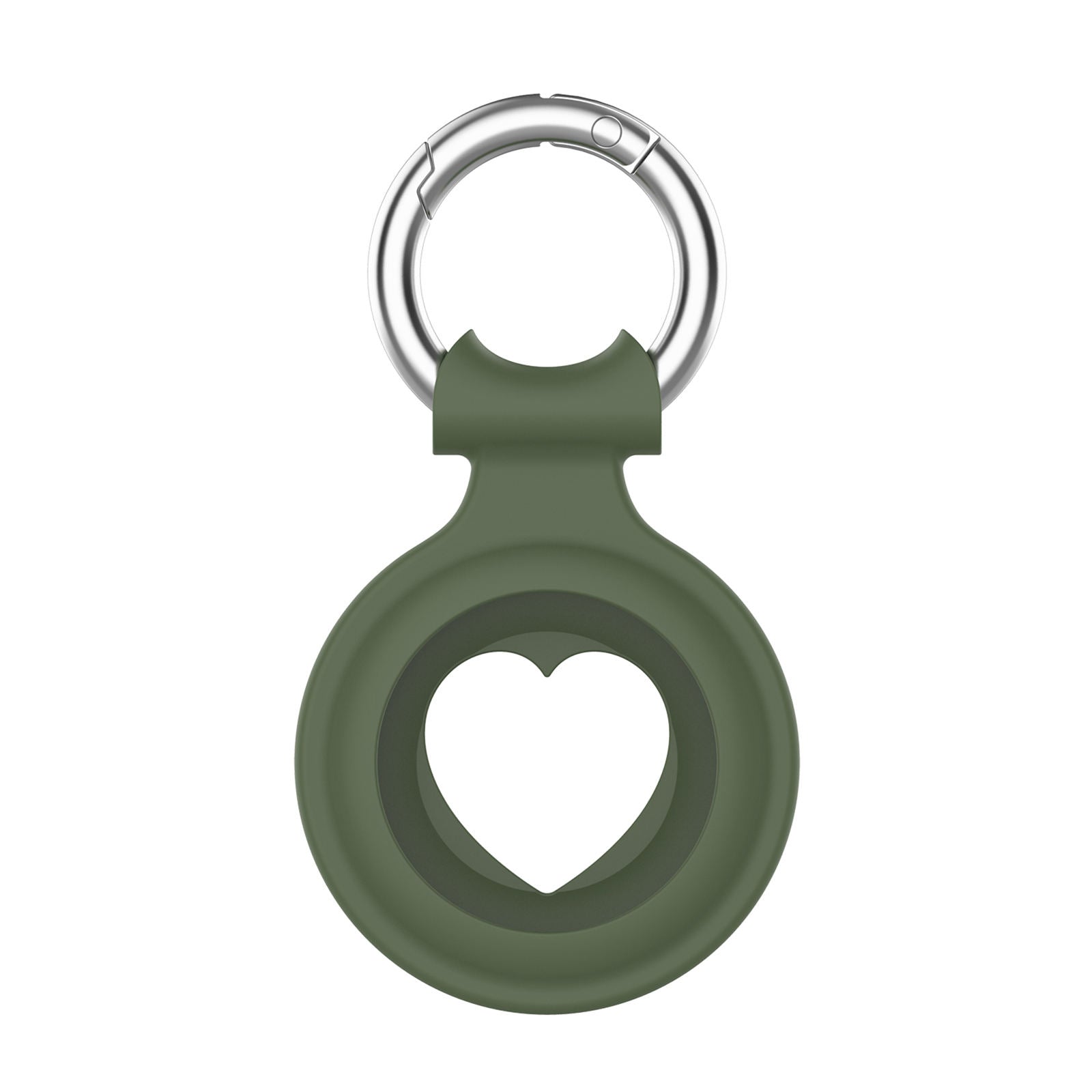 Tracker Silicone Case Shell Pendant For Airtags 2021 Easy Carry Dark Green