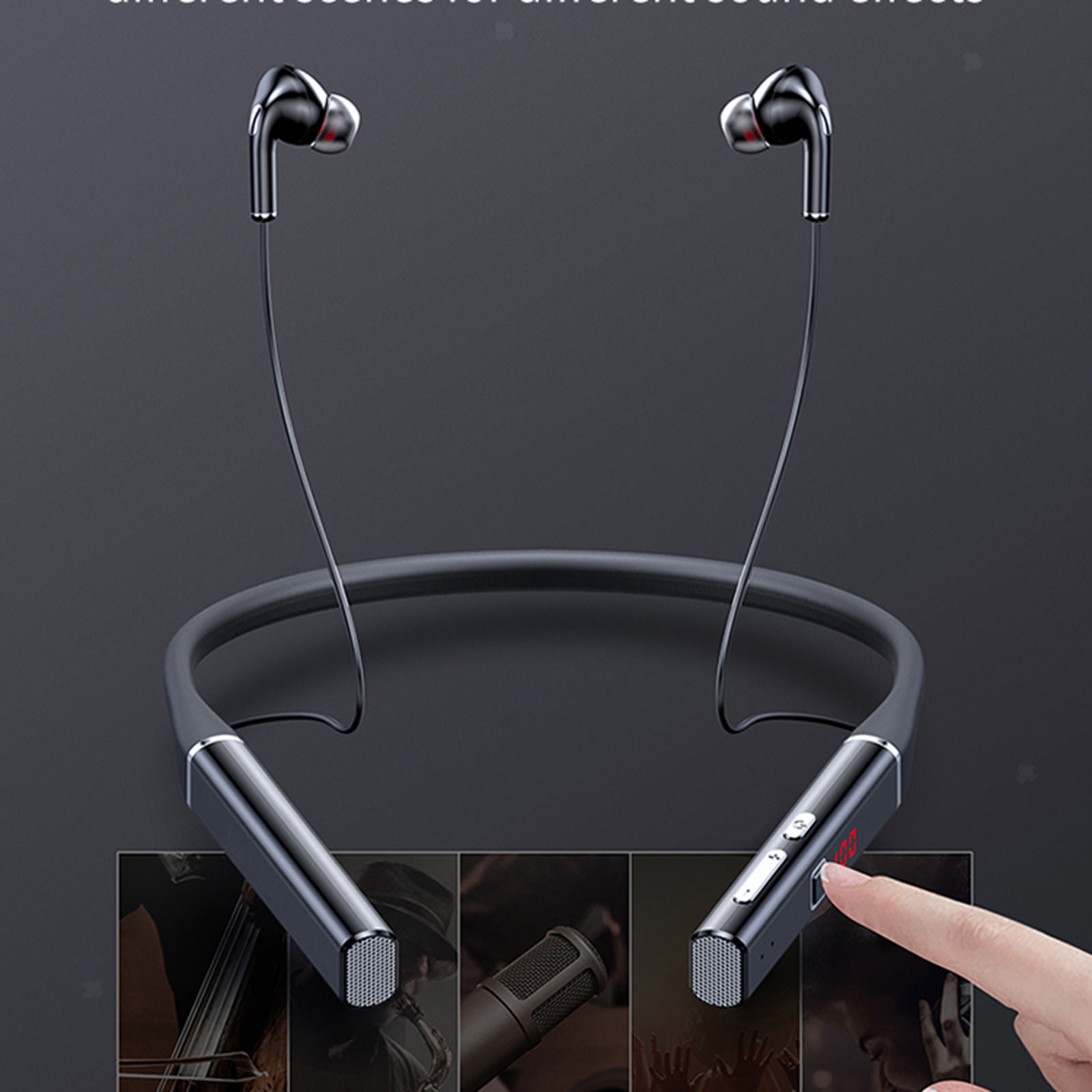 Gym Sport Earphones Wireless Built-in Mic Bluetooth 5.0 Headphones 800MAH