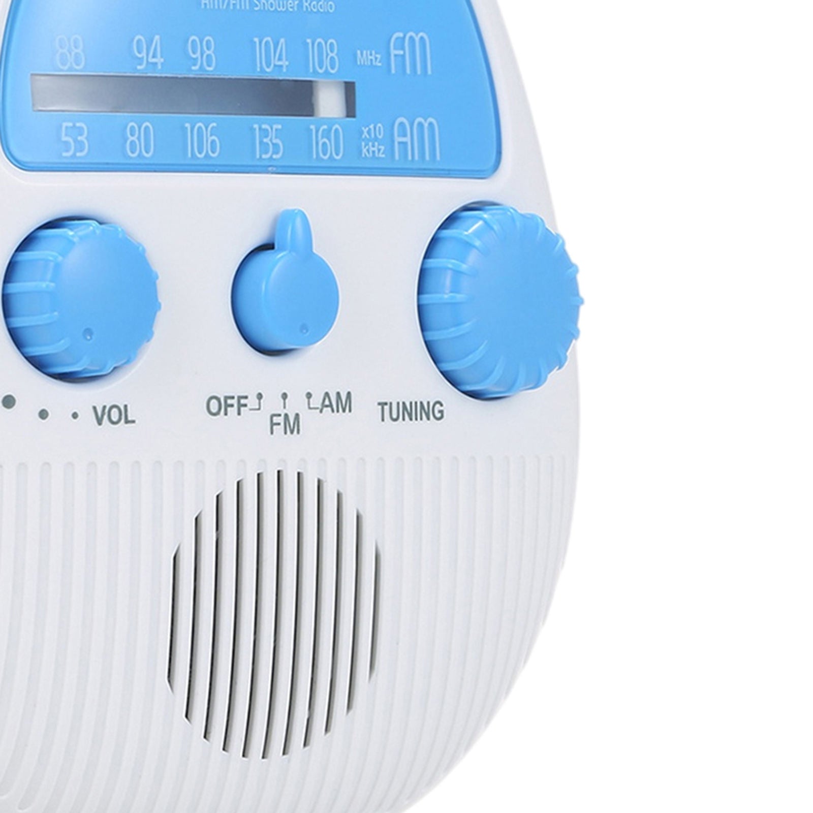 Portable Waterproof Shower Radio FM Top Handle Hanging For Outdoor Indoor