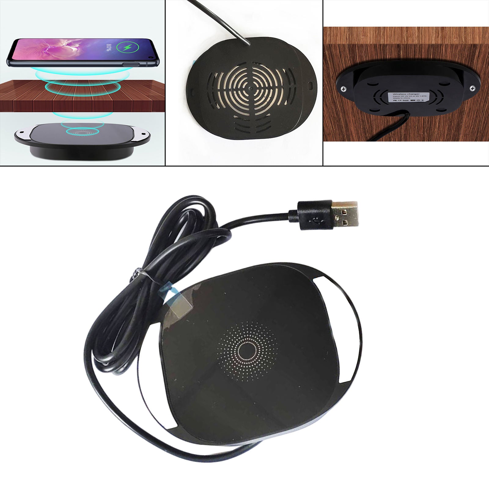 Wireless Charger Space Charging 20mm Qi for Mobile Phones Coffee Tables