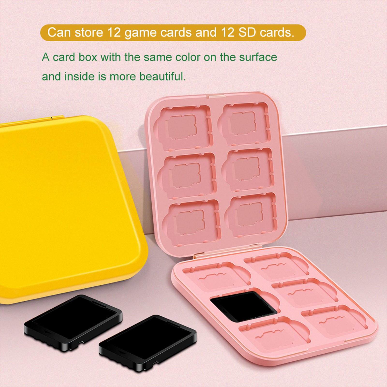 2 Pieces 12 In 1 Game Card Case Carrying Storage Box for Nintend Switch