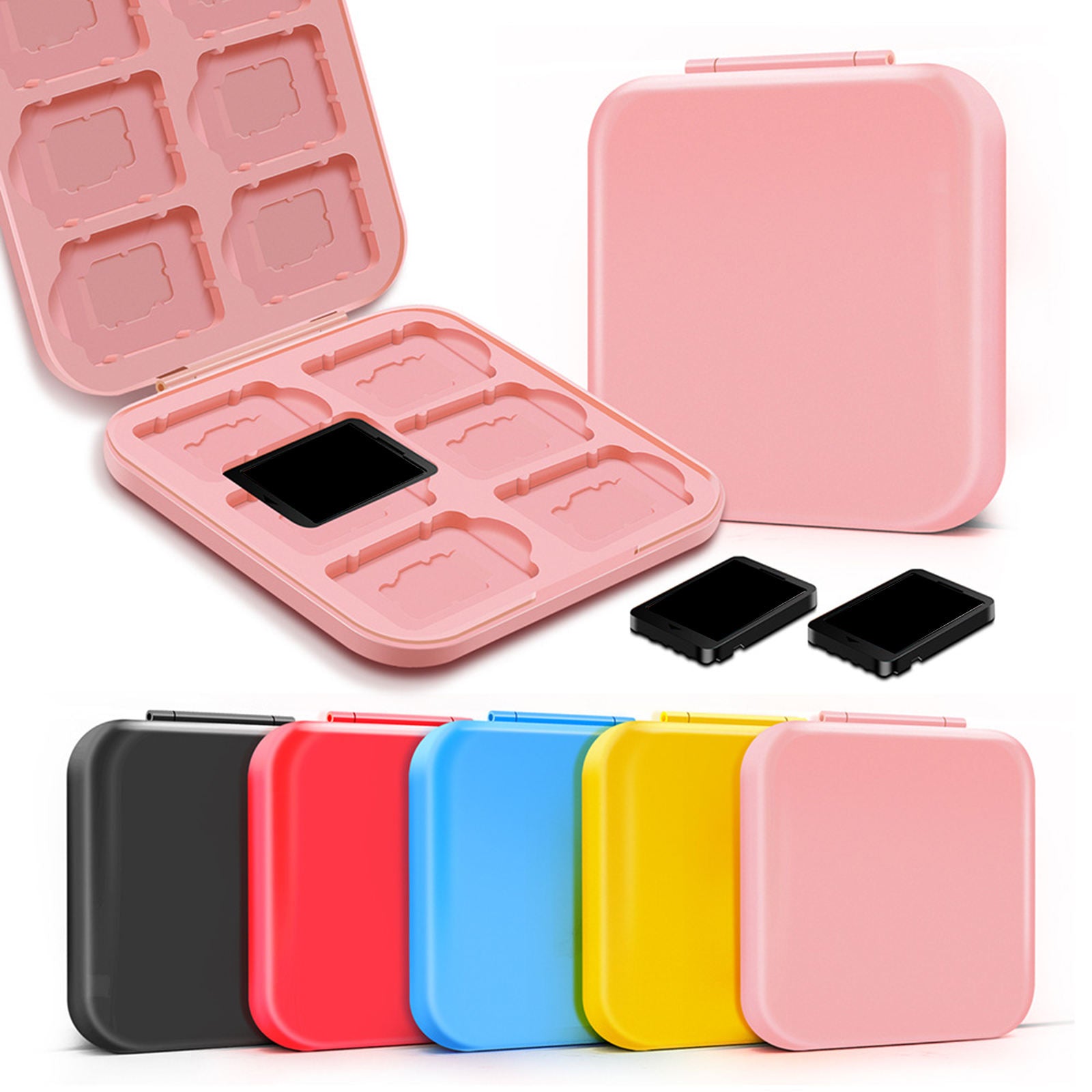 2 Pieces 12 In 1 Game Card Case Carrying Storage Box for Nintend Switch