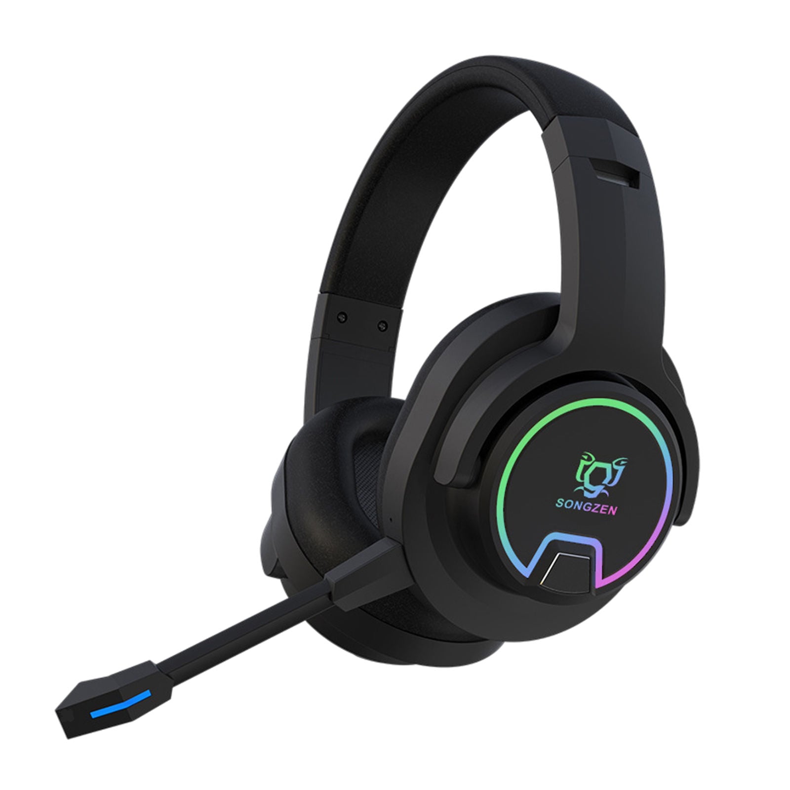 RGB Over Ear Wireless Bluetooth Gaming Headset with MIC Headphone for Gamer