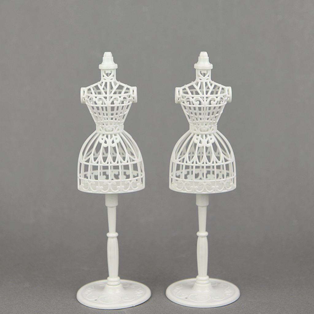 4 Pieces 1/6 BJD Mini Clothes Skirt Stand Support Rack for Blythe Clothing