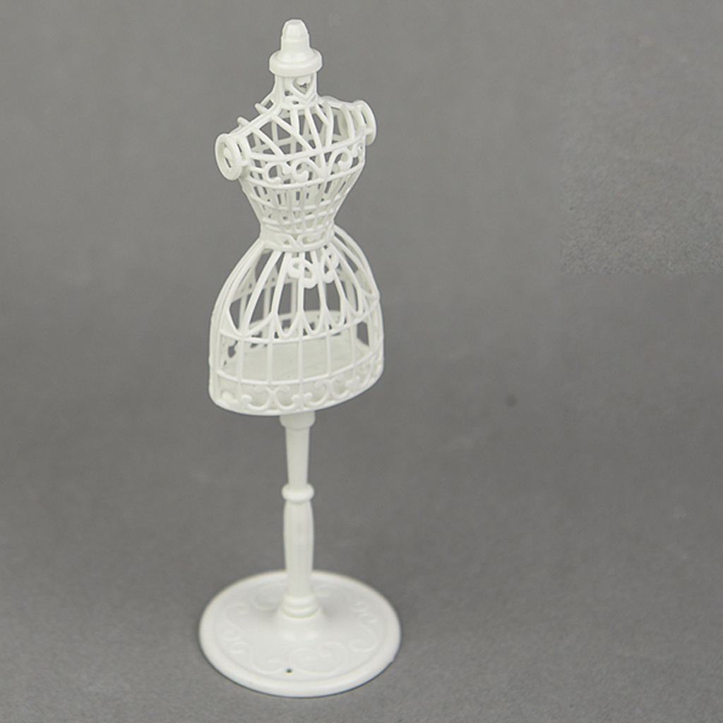 4 Pieces 1/6 BJD Mini Clothes Skirt Stand Support Rack for Blythe Clothing