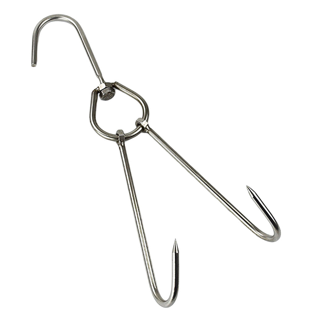 5Pcs Stainless Steel Double Hooks Hams Duck Processing BBQ Hanger Hook Tool