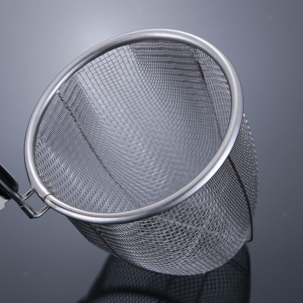 Stainless Steel Pasta Strainer Filter Spoon Wire Skimmer Spiral 13.5cm