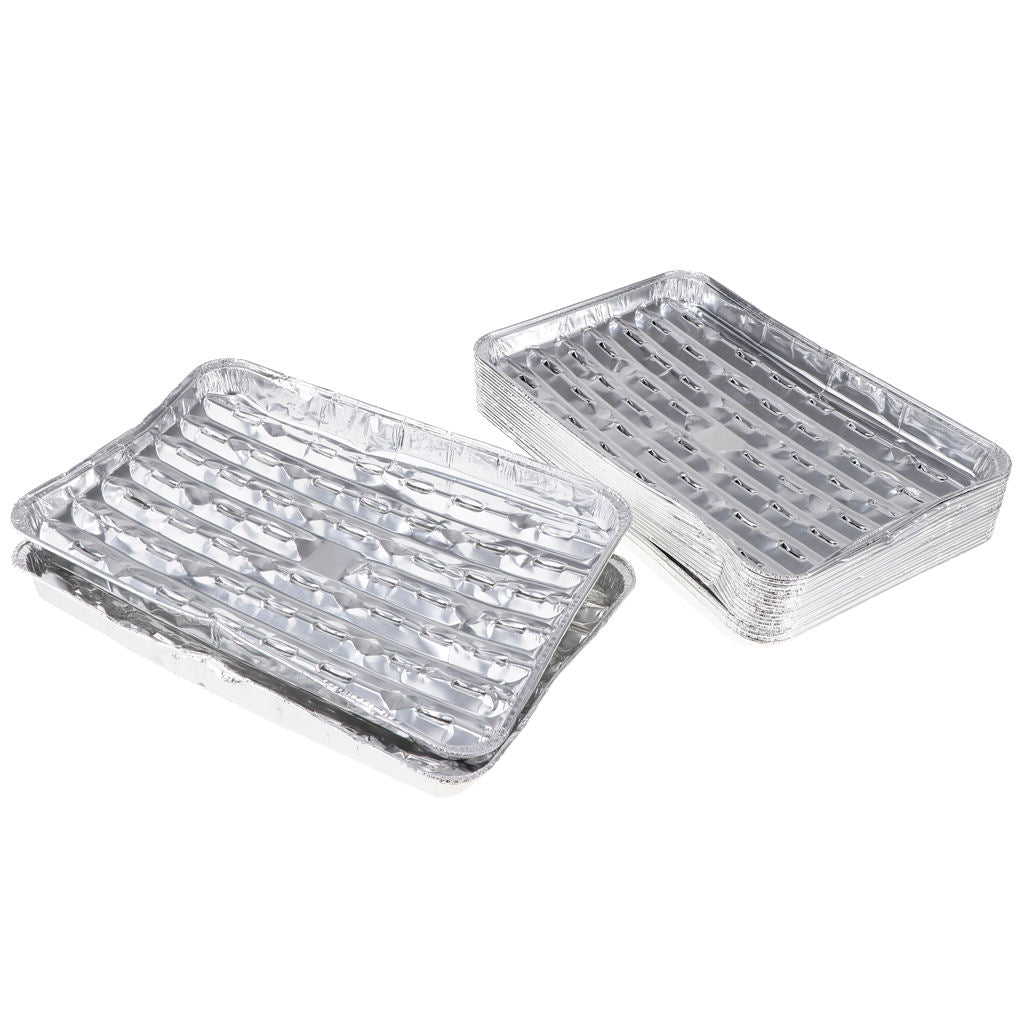 20x Rectangular Disposable Aluminum Foil Pan Barbecue Trays Outdoor Picnic