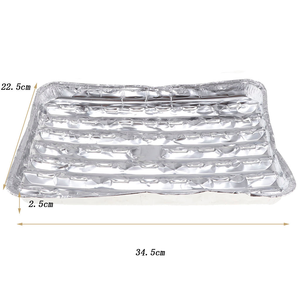 20x Rectangular Disposable Aluminum Foil Pan Barbecue Trays Outdoor Picnic