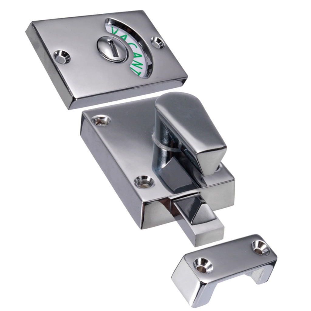 Stainless Bathroom Toilet Privacy Bolt Door Lock Indicator Vacant Engaged