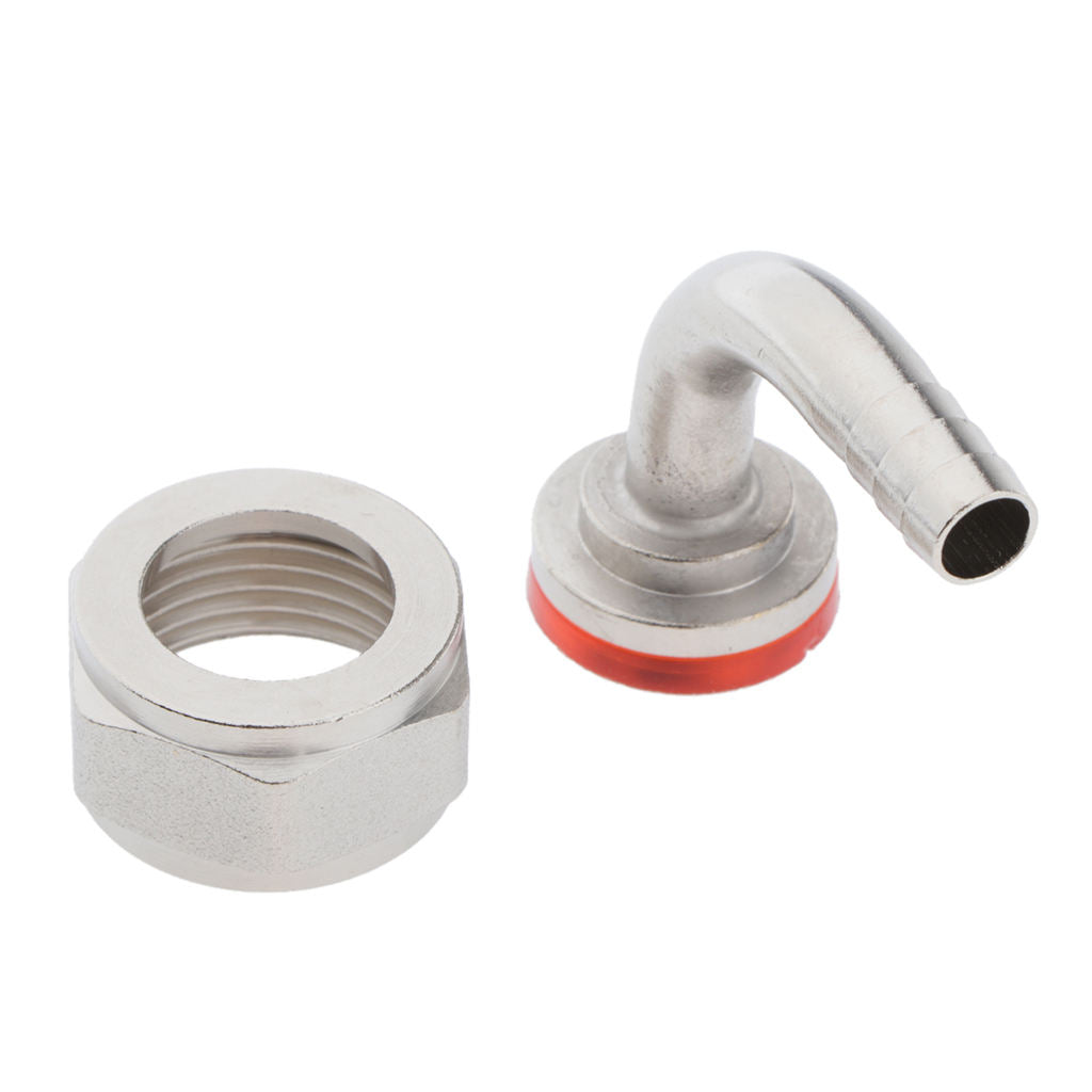 2 Pieces G5 / 8 Beer Tap Connector Kit for Beer Line 90 ° Elbow Tailpiece