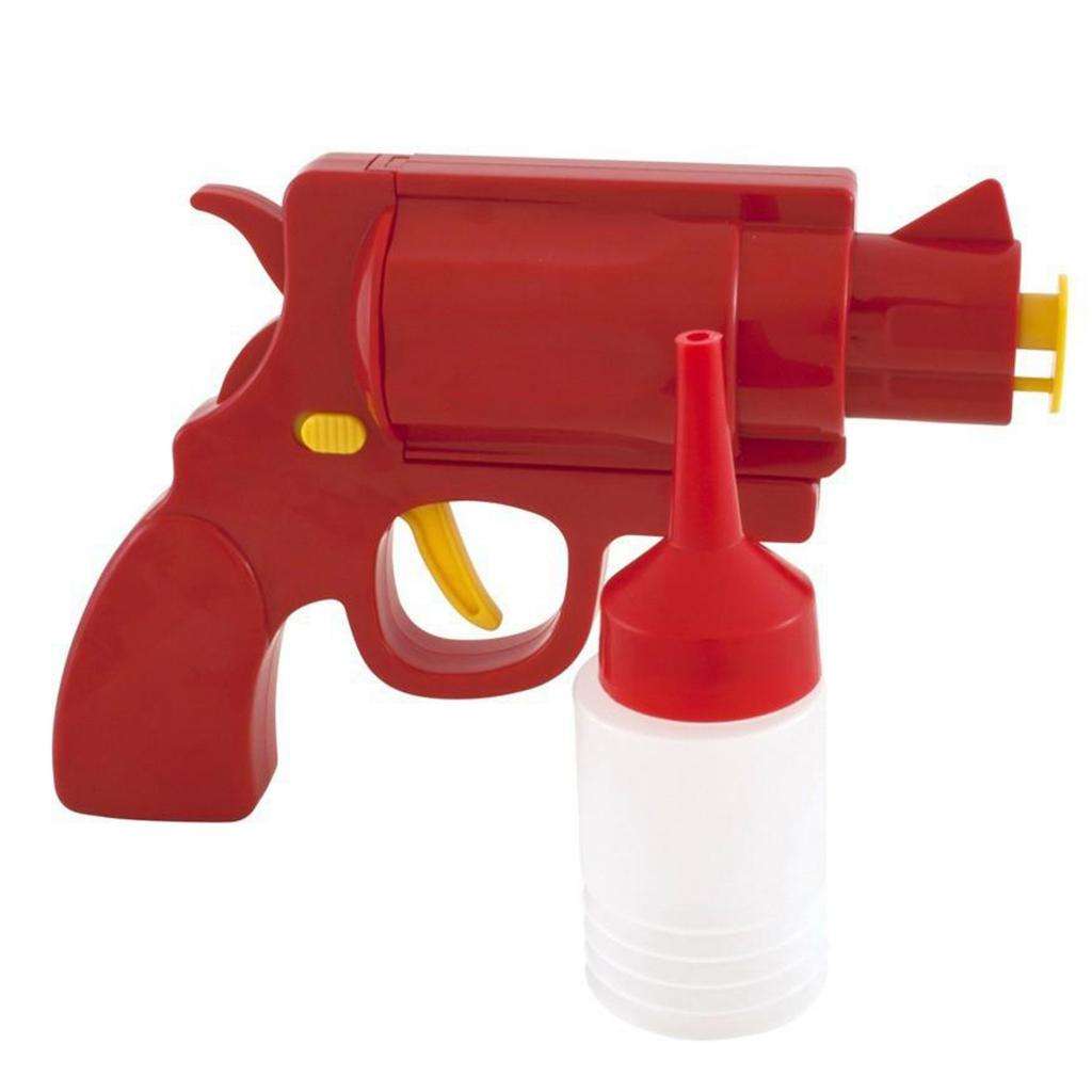 Novelty Red Condiment Dispenser Bottle Condiment Gun Condiments Container