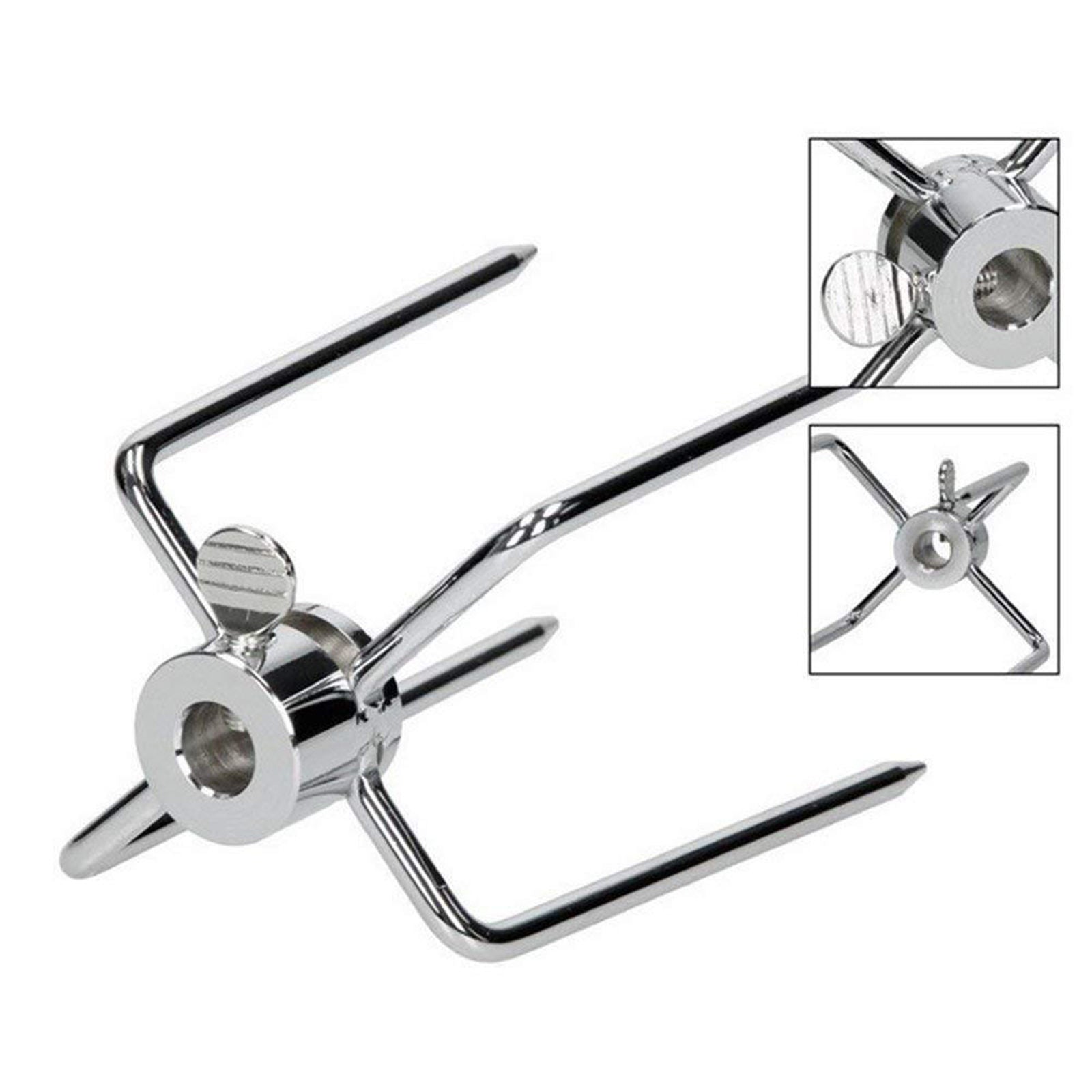 2pcs Stainless Steel BBQ Spit Fork Roaster Chicken Pork Barbecue Accessories