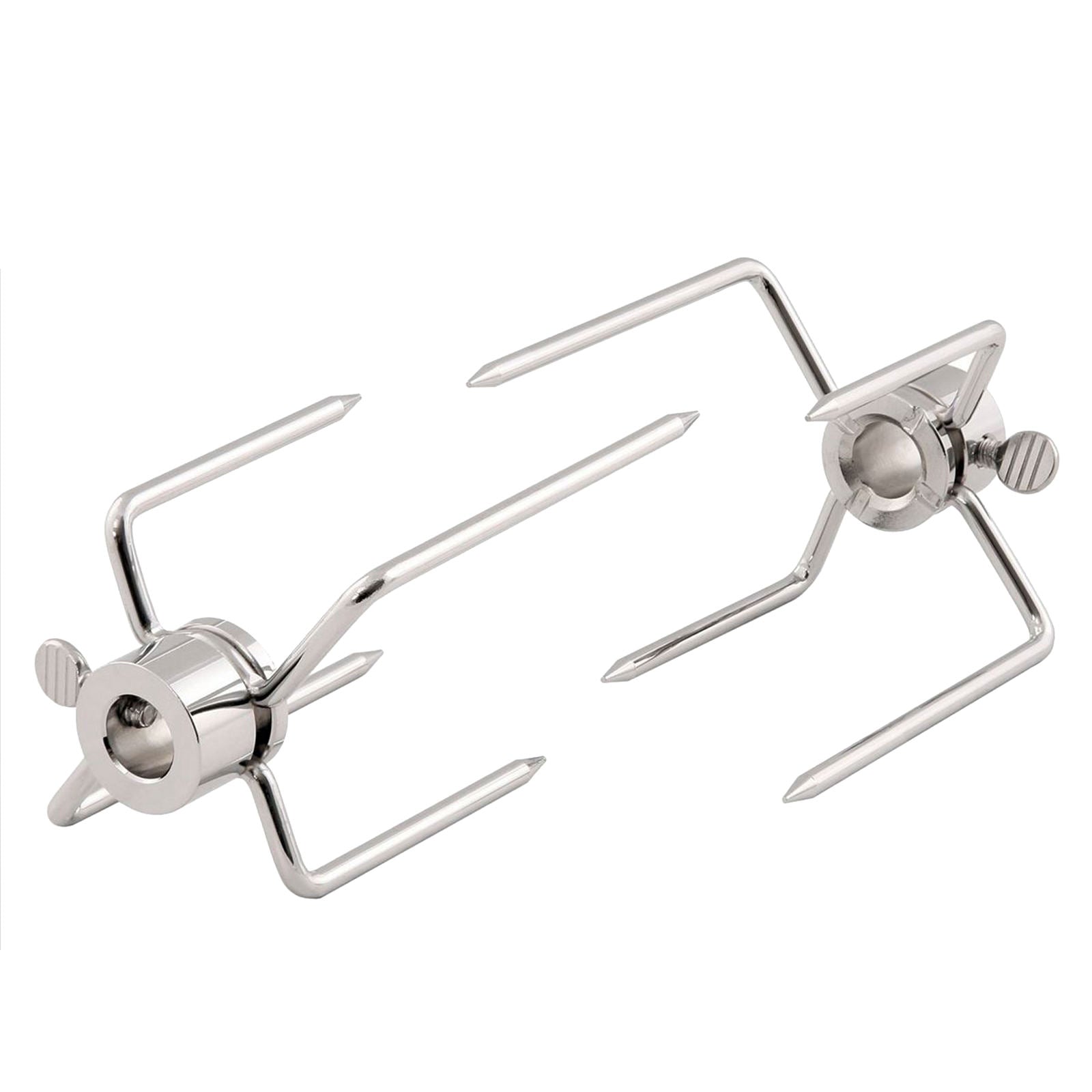 2pcs Stainless Steel BBQ Spit Fork Roaster Chicken Pork Barbecue Accessories