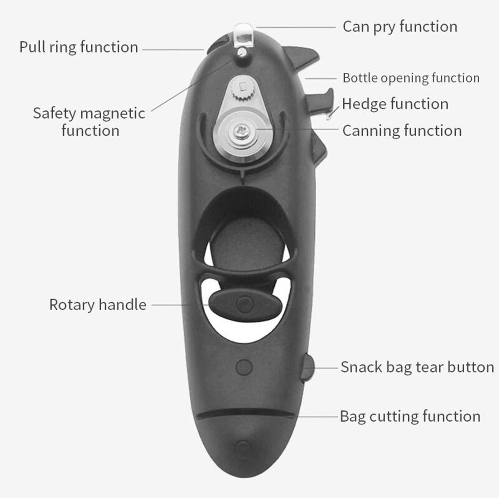 Handheld Lid and Jar Opener Quick Opening for Bottle Screw Caps Tin Can Lids