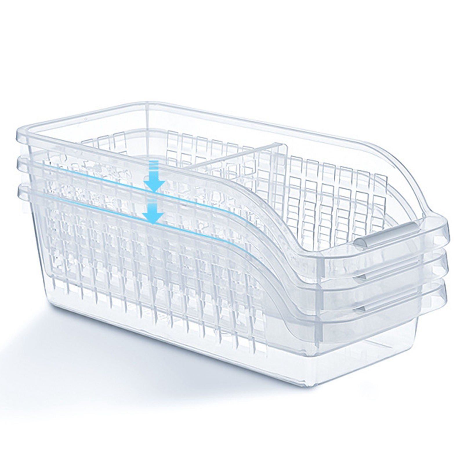 Clear Kitchen Refrigerator Organizer for fridge Freezer Cabinet Cupboard