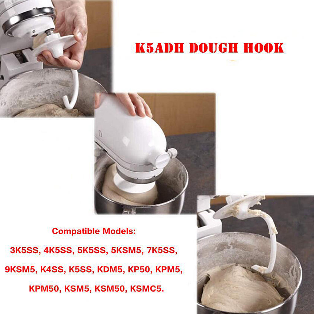Replacement K5ADH Dough Hook Attachment Spare For Models 3K5SS K4SS Mixer