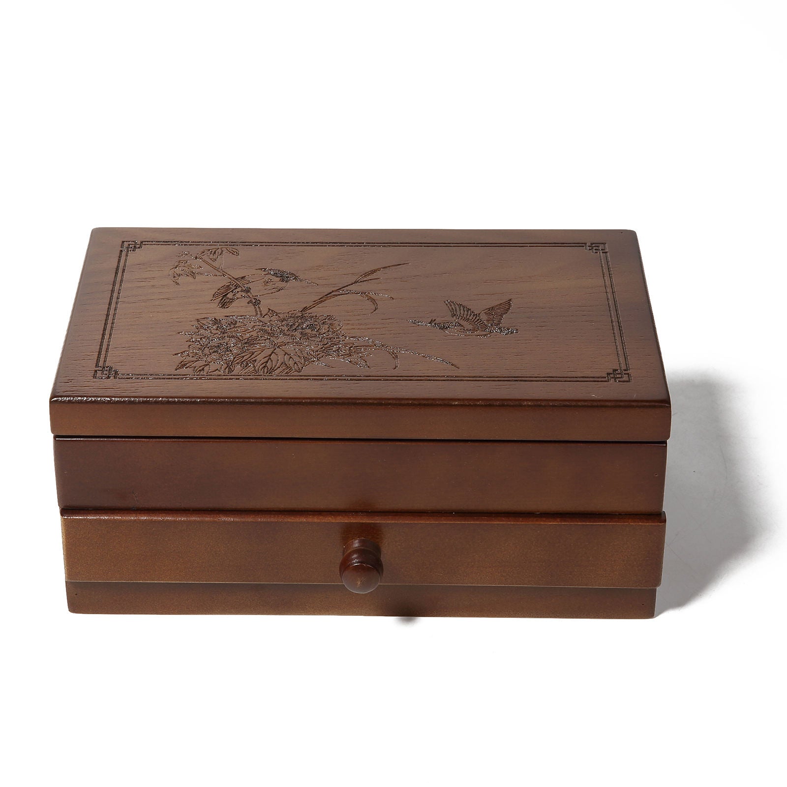 Jewelry Collection Box Watches Earrings Organizer Women Gift 23.4x14.5x10cm