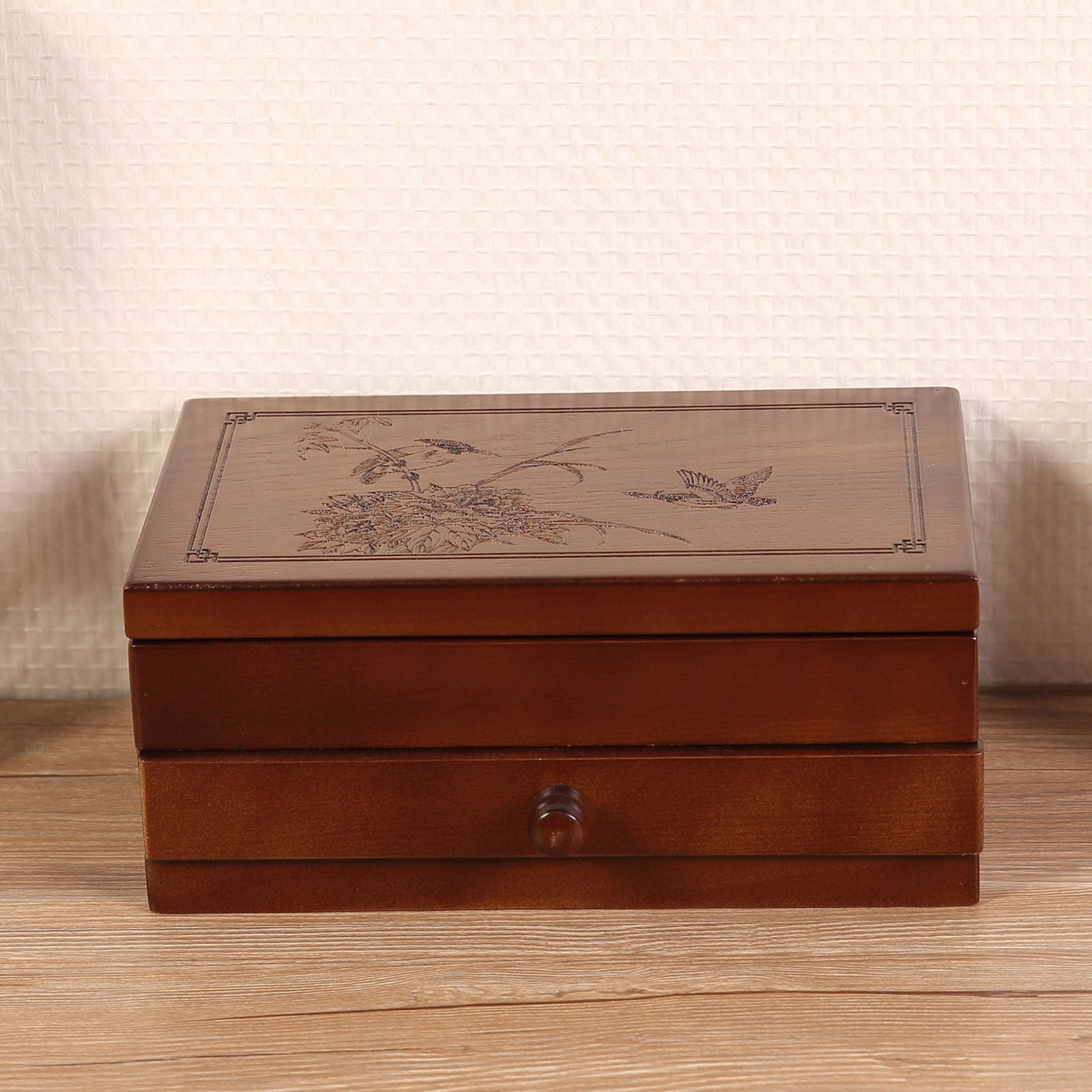 Jewelry Collection Box Watches Earrings Organizer Women Gift 23.4x14.5x10cm