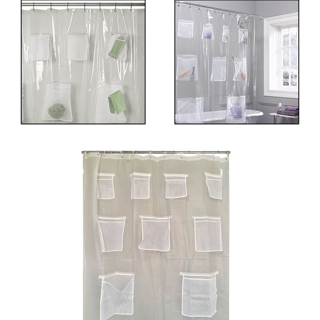 Bathtub Shower Curtain Mould proof Water Repellent for Camper Motorhome