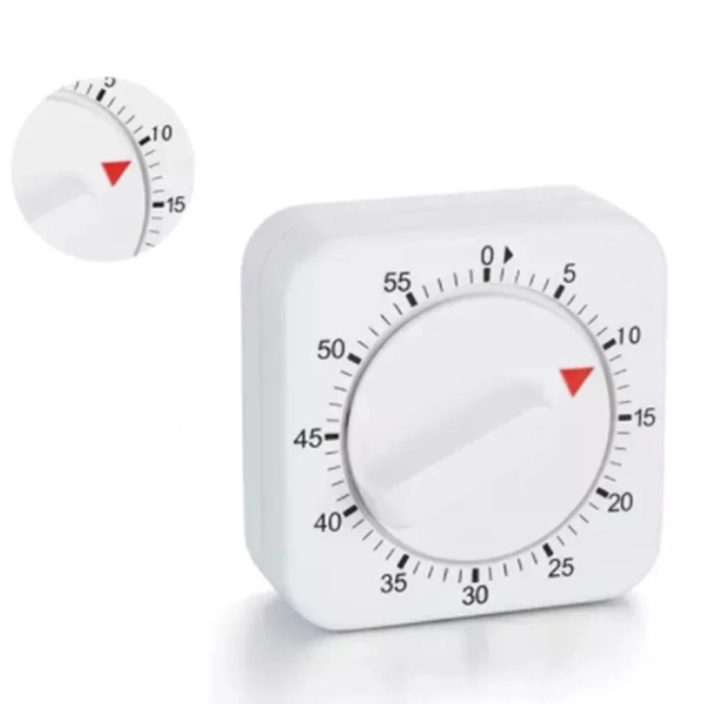 Count Down Mechanical Kitchen Timer White Manual Timer Cooking Tools Clock